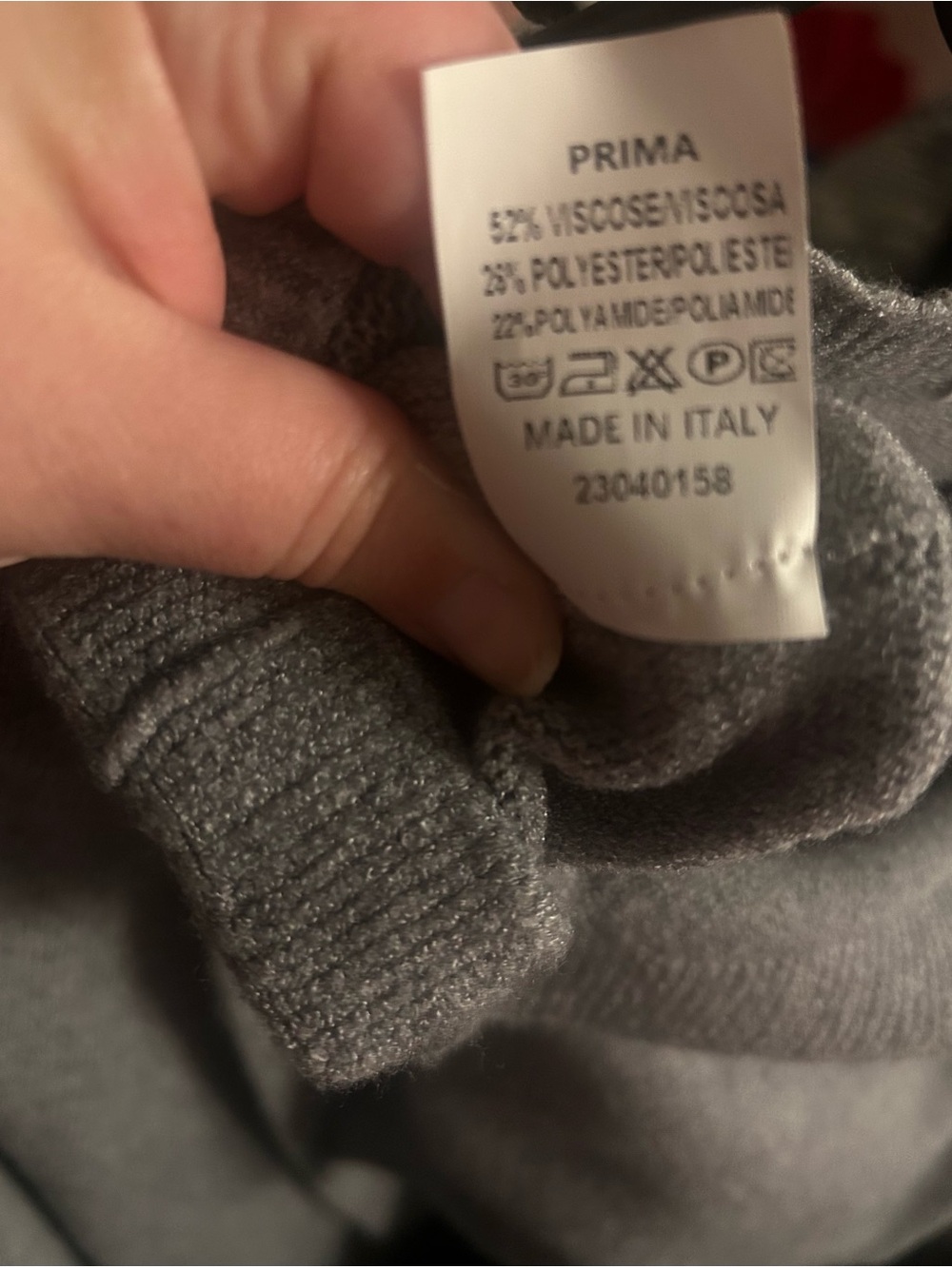 Made in Italy Cozy Open-Front Gray Knit Cardigan - Picture 8 of 8